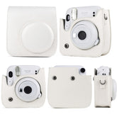 Solid Color Full Body Camera Leather Case Bag with Strap for FUJIFILM Instax mini 11